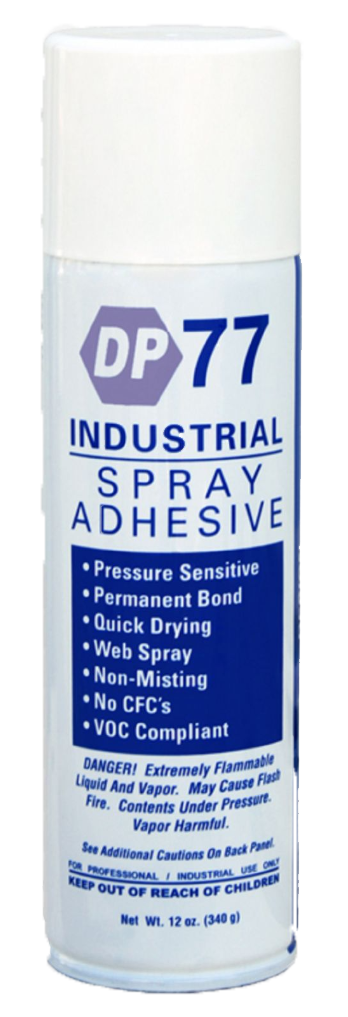 DP 77 SPRAY ADHESIVE 12 OZ - Adhesives and Sealants